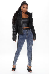 Other Side Of The Story Contrast Jeans - Black/Blue Ins Street